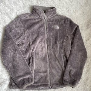 North Face Osito Fuzzy Jacket Light Grey Large